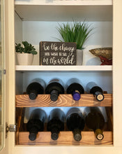 Foldable Wine Rack 8 Bottle Holder in Solid Wood for Kitchen Countertop, Cabinets and Bars